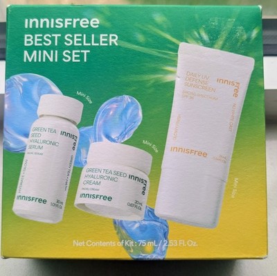 Innisfree Green Tea Hyaluronic Mini Set Serum Cream SPF Travel Size NEW