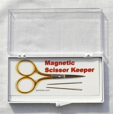 SCISSOR KEEPER Magnetic Scissors & Needle Storage Case Needlepoint & Stitching