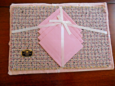 Vintage,Unused 1960's A Progress Creation 8-pc Luncheon Set Placemats & Napkins