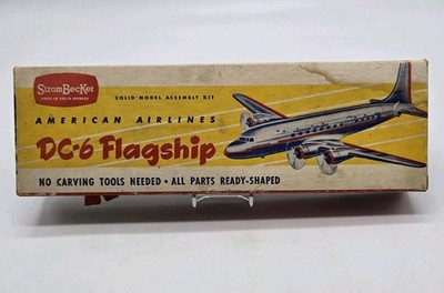 StromBecker 1950 AMERICAN AIRLINES DC-6 FLAGSHIP Airplane Wood Model Kit Unbuilt