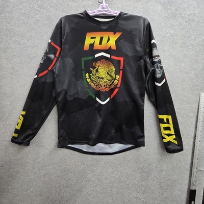 FOX Racing Men Jersey M Black Camouflage Logo Mexico Motocross BMX