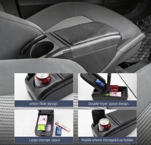 Armrest Box for HONDA Fit Jazz 2014-2019 With 4 USB Ports & 2 Type-C Interfaces - Foto 4 di 10