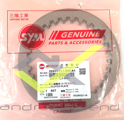 SYM MAXSYM TL500/508 CLUTCH PLATE SET/4PCS 22311-TL1-000-A1 | eBay