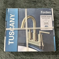 Tuscany Forden Collection Double Handle Lavaorty Faucet Matte Gold Finish New