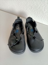 SNIPE Damen Barfuß Slipper Ballerinas Leder Schwarz Gr. 38 UK 5 Top Zustand