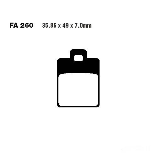 Bremsbelag BremsbeläGe EBC SFA260 Vorne FüR Vespa LX 150 Ie Bj. 2009-2011-image