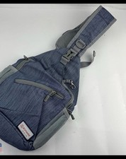 Sling bag crossbody ZOMAKE one strap backpack blue gray unisex travel EUC