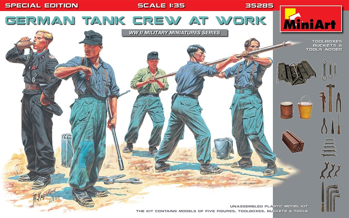 MINIART 35285 1:35 German Tank Crew at Work. Special Edition - 5 figures