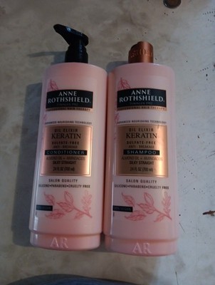 ANNE ROTHSHIELD KERATIN/ALMOND OIL/SHAMPOO & CONDITIONER/SILKY STRAIGHT/24oz