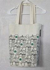 Starbucks 2017 Canvas Travel Tote Bag - Siren Coffee Mug Cup Print 5"x10"x16"