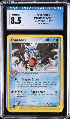 2004 POKEMON EX DRAGON PRERELEASE #32 GYARADOS CGC 8.5