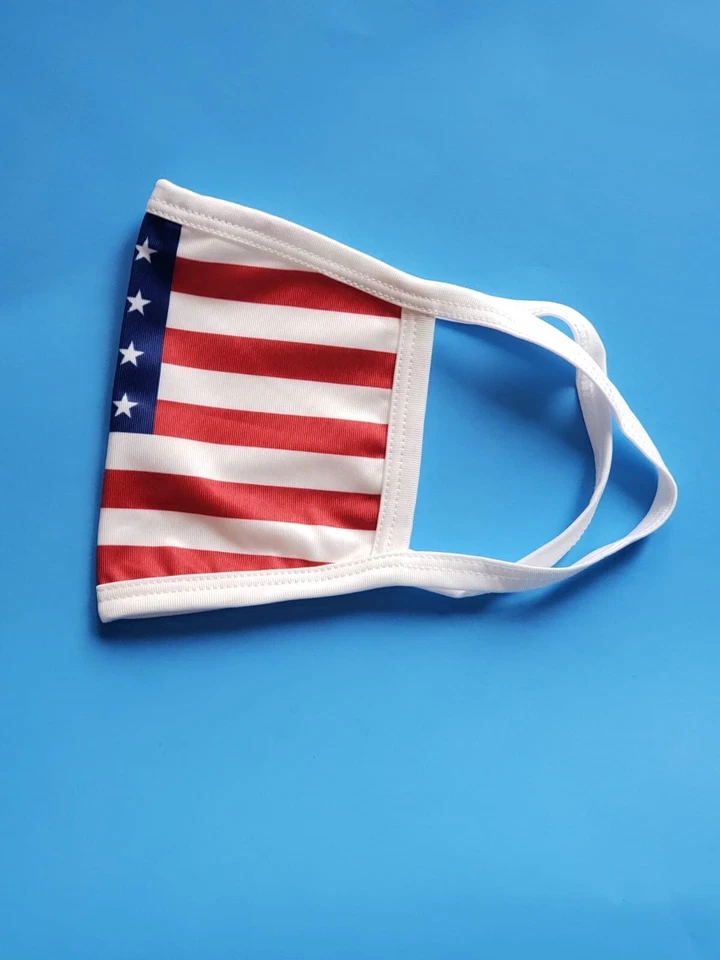 FaceMask 🇺🇸Bandeira dos EUA Reutilizável e Lavável Unissex Algodão Macio - (EUA)🔥🔥 - Imagem 4 de 4