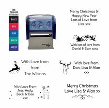 PERSONALISED CHRISTMAS STAMP, TAGS, PRESENTS, KIDS SCHOOL CARDS, FAMILY NAMES