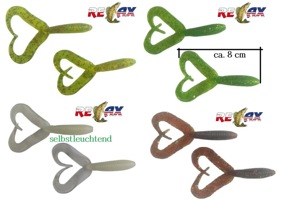 2 Relax Turbo Twister 4" Frog Frosch 10 cm DTT 8 cm Gummiköder Barsch Hecht - Bild 3 von 4