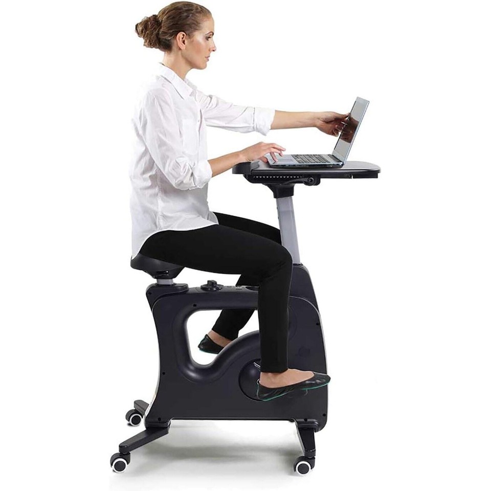 FLEXISPOT Exercise Bike, Stationary for Home Desk w Desktop, V9B
