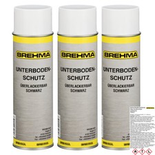 3x Unterbodenschutz Steinschlagschutz Spray schwarz 500ml lackierbar bitumenfrei