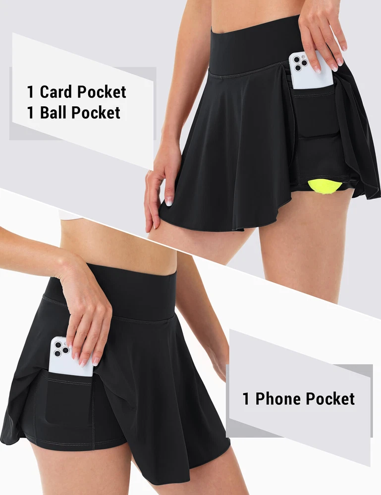Womens Tennis Skirt Pleated Golf Skirts With Pocket High Waisted Athletic Skorts