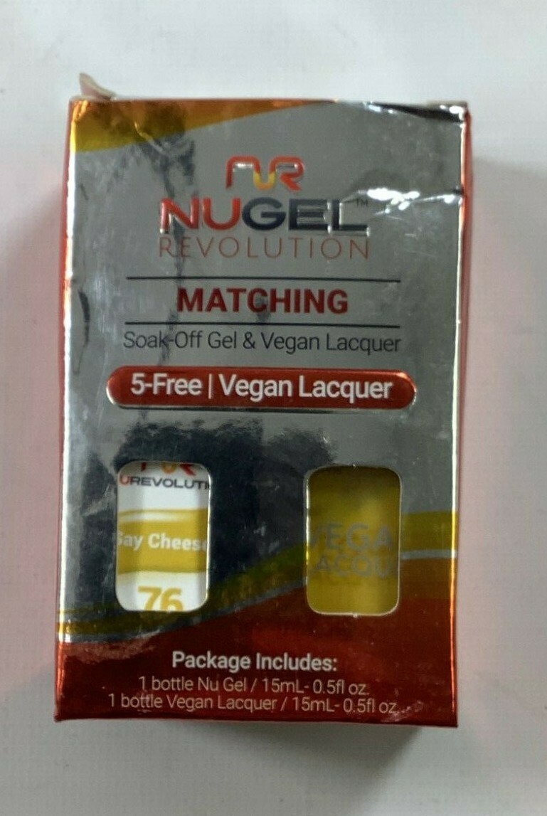 NuRevolution 76 Say Cheese Soak-Off Gel & Vegan Nail Lacquer 0.5 oz ea NEW!