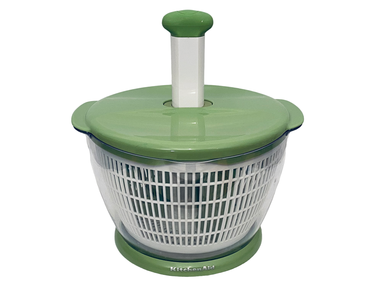 Kitchenaid Olive Green White Large Universal Salad Spinner with Pump