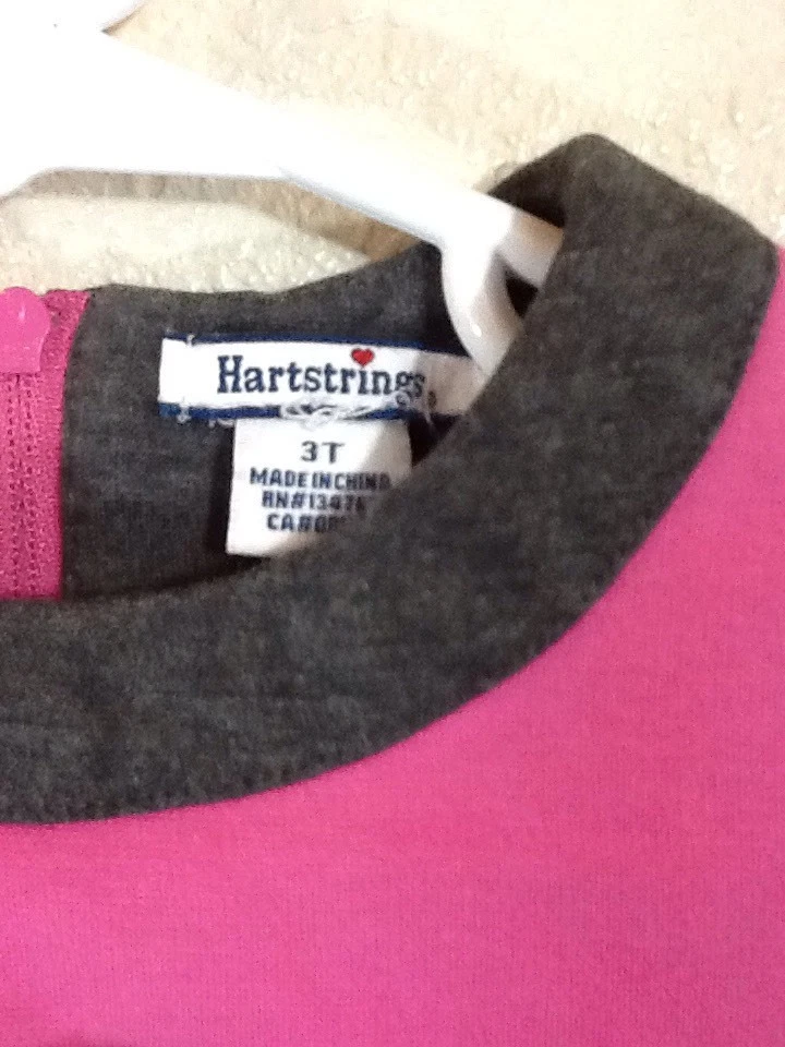 Vestido Hartstrings Niña Rosa Manga Corta Talla 3T Foto 2 de 3