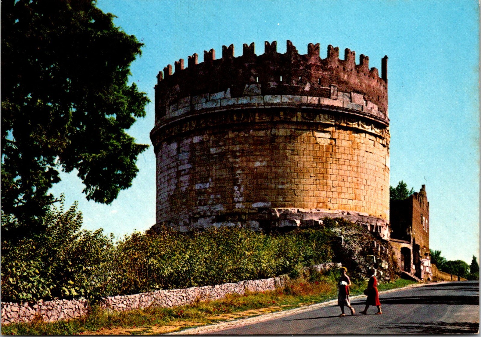 Postcard c1960 Tomb of Cecilia Metella Rome Italy