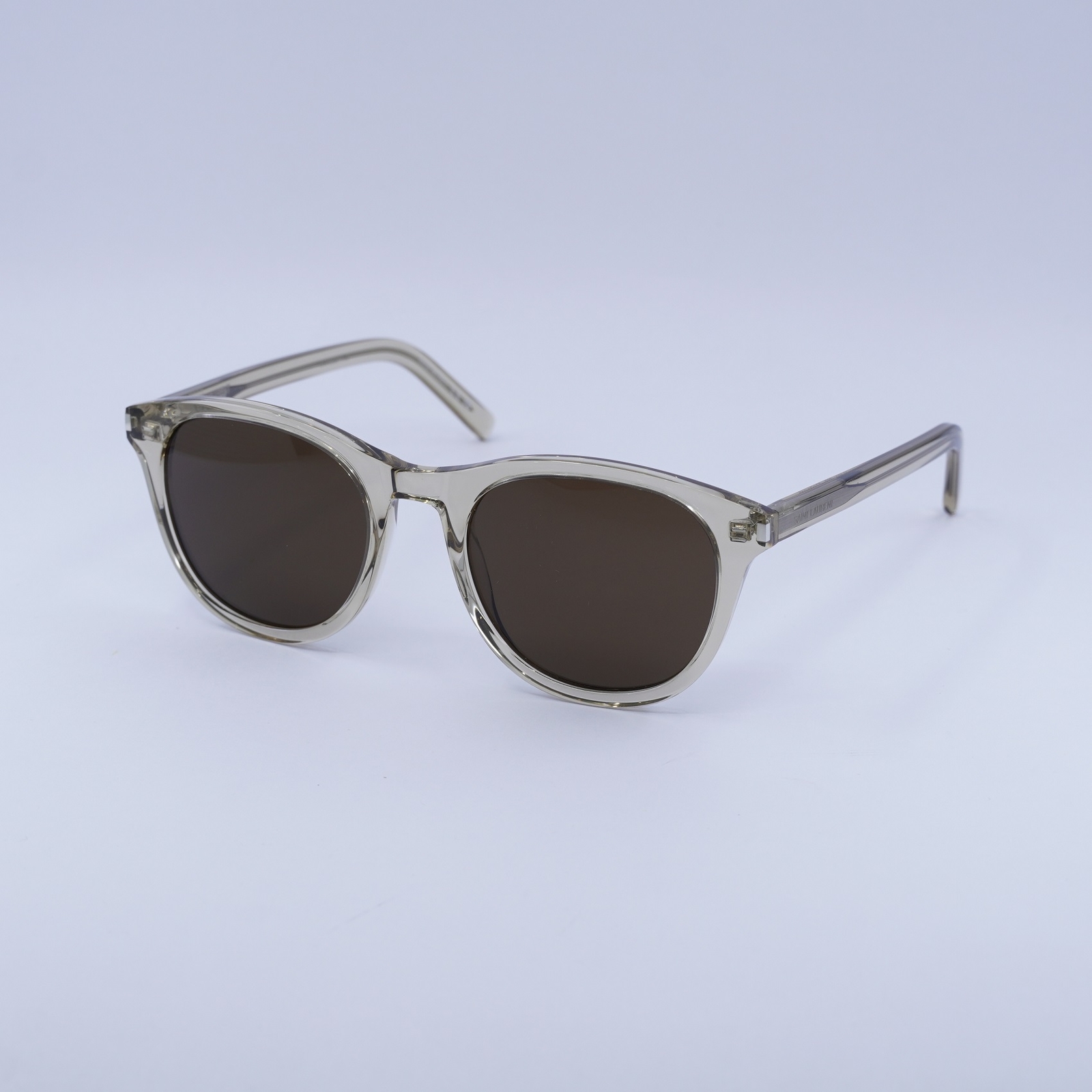 Occhiali da sole Saint Laurent SL401 008 trasparenti giallo marrone 53 21 145 nuovi
