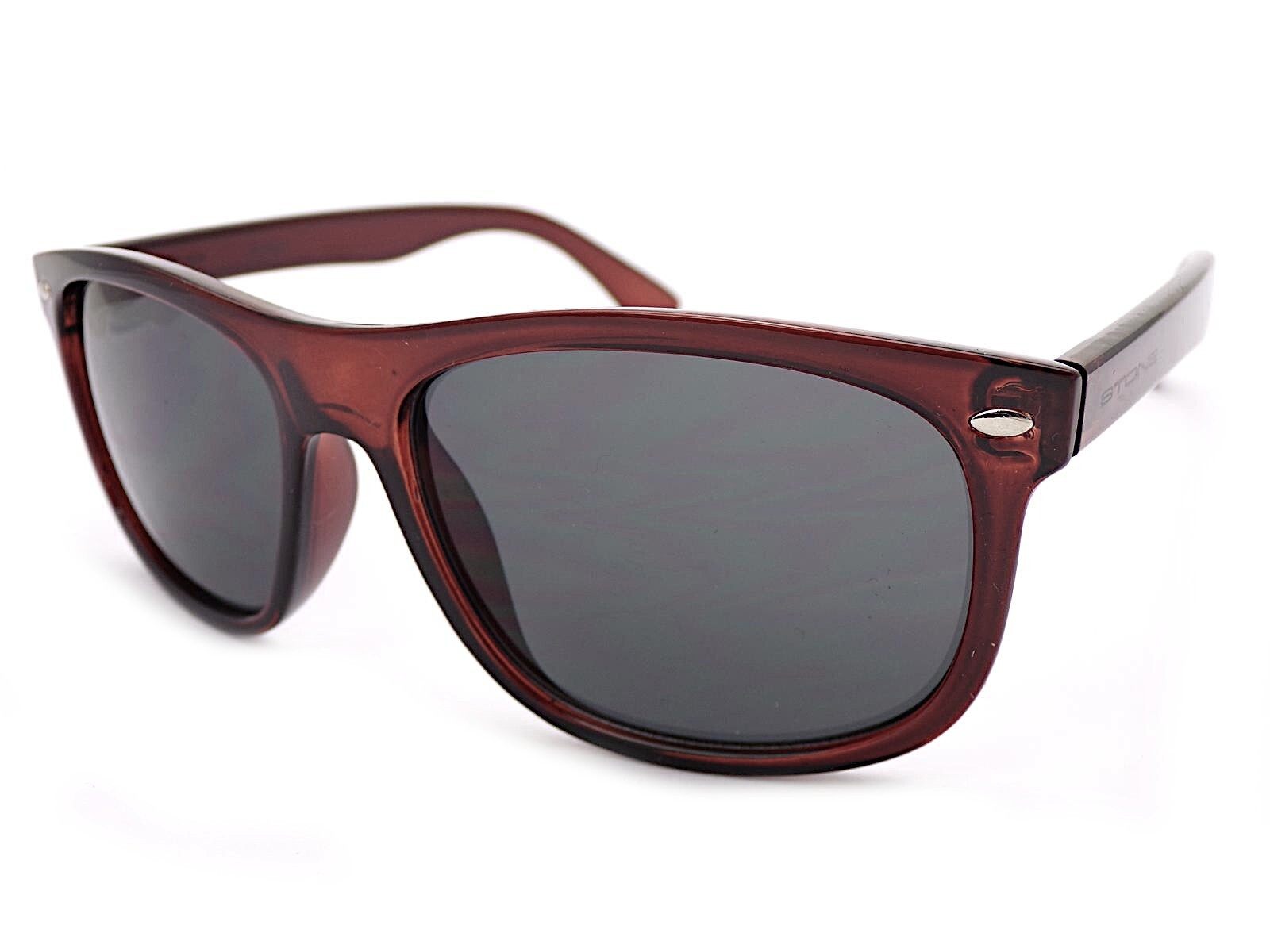 Stone Sunglasses Unisex Dark Crystal Brown with Dark Grey CAT.3 Lenses ST651