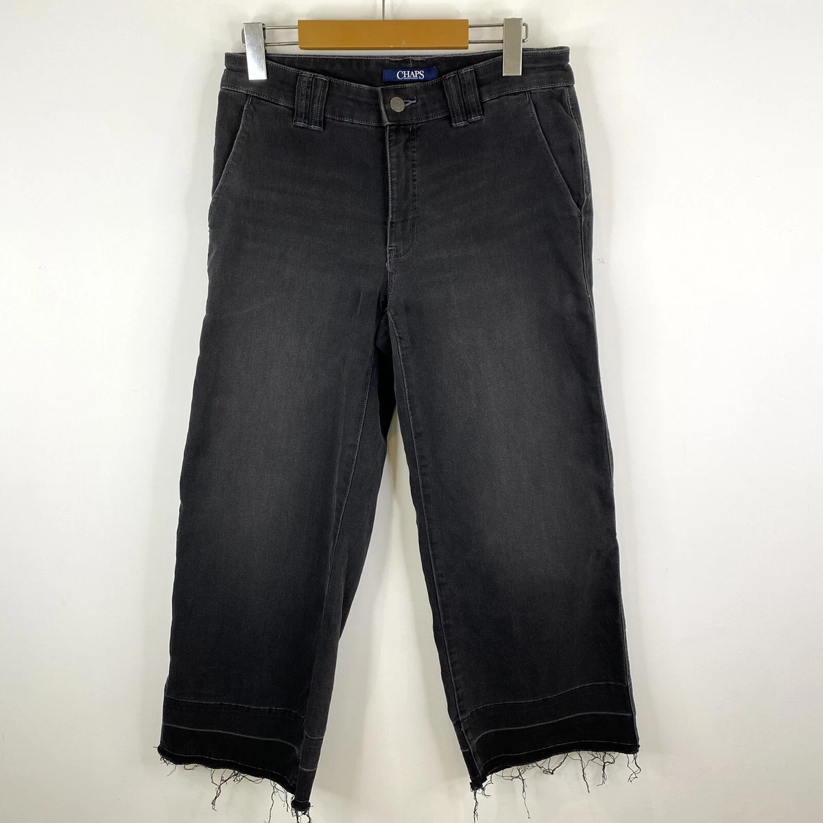 Chaps wide hotsell leg crop jeans