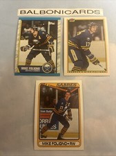 Mike Foligno 3 Card Topps Bowman Lot! Sabres NM+ Free Shipping!