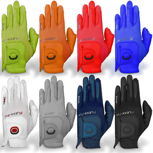 ZOOM 2024 FLEX FIT MENS ONE SIZE FITS ALL GOLF GLOVE - ALL COLOURS MULTIBUY DEAL - Picture 1 of 11