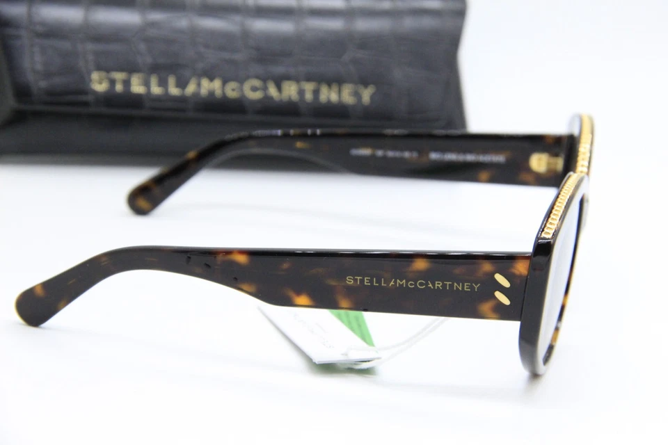 NUEVAS GAFAS DE SOL STELLA MCCARTNEY SC40029I 52F HABANA DORADAS AUTÉNTICAS CON ESTUCHE 56-16 Foto 3 de 3