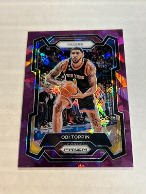 2023-24 PANINI PRIZM OBI TOPPIN 45/149 PURPLE ICE PACERS SP