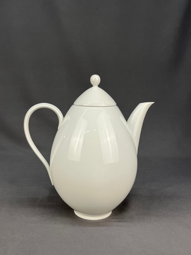 Vtg KPM Berlin Plain White Urbino Coffee Pot 9 1/2" Trude Petri; Mint - Picture 5 of 10