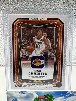 2023-24 Panini Obsidian Max Christie Auto /149 Los Angeles Lakers 