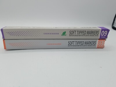 Lot Of 2 DSPIAE Soft Tip Marker Metallic Red MKM-03 & Purple 09 MK-09 NEW