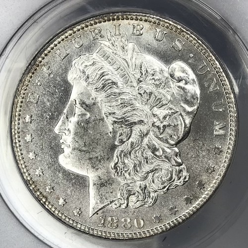 1880-S $1 Morgan Silver Dollar ANACS MS62 # - Picture 2 of 4