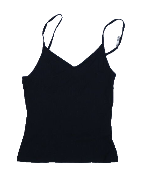 BDG Urban Outfitters Solid Black Spaghetti Strap Crop Tank Top Cami Womens S