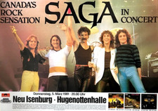 SAGA  1981  NEU ISENBURG - orig. Concert Poster - Konzert Plakat - DIN A1