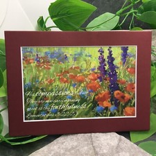 New Handmade 5x7 Matted  Scripture Inspirational Quote Nature Free Ship 499