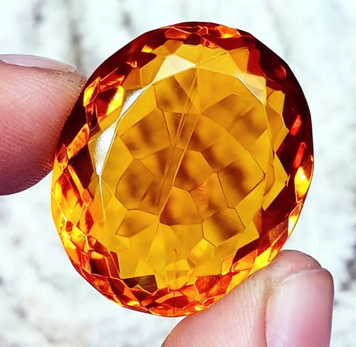 Topaze rouge foncé de 50 carats, pierres précieuses en vrac, forme de