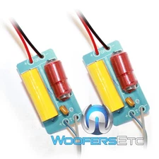 PAIR YELLOW BASS BLOCKERS 3.3uf WIRED FOR TWEETERS CAR AUDIO STEREO SPEAKERS NEW