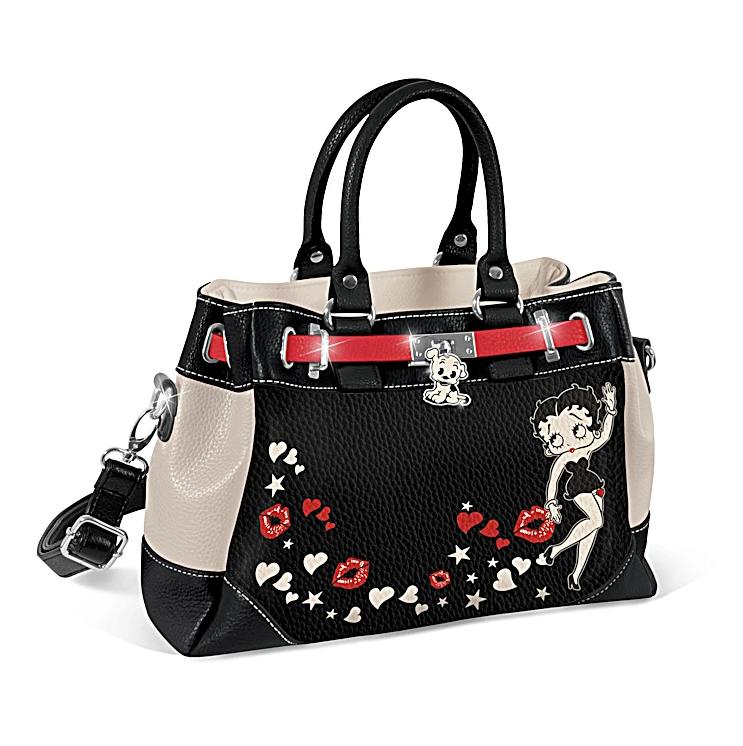 Bibiy. PATTY PILGRIM ブラック Betty Boop Handbag With Shoulder Strap And Pudgy Charm by The