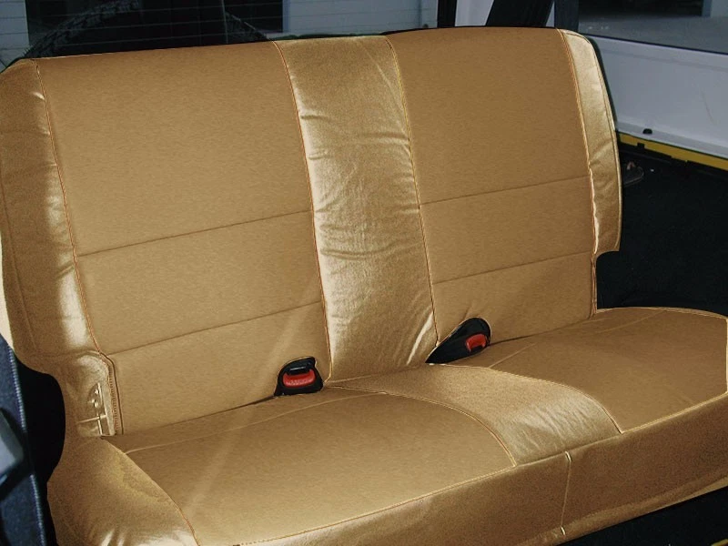 PARA JEEP WRANGLER TJ SAHARA S 2003-06 FUNDAS DE ASIENTO DE CUERO AJUSTE PERSONALIZADO BEIGE Foto 2 de 4