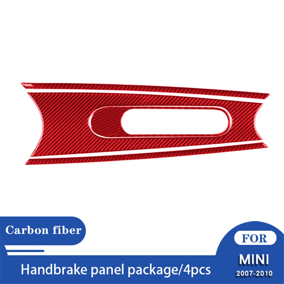 Interior Carbon Fiber Handbrake Panel Trim Cover For BMW MINI Cooper R56 2007-10 - Image 4 of 4