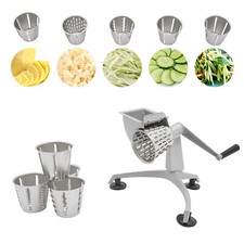 Rotary Cheese Grater Hand Drum Slicer Multifunctional Crank Vegetable Chopper