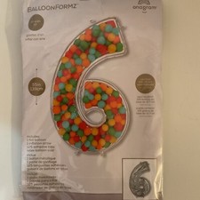 55  Extra Large Anagram Foil Balloon Formz Number  6  