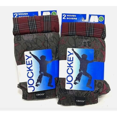 "2 PAQUETES de calzoncillos boxer JOCKEY clásicos tejidos para niños talla L 28""-30"" cintura nuevos"