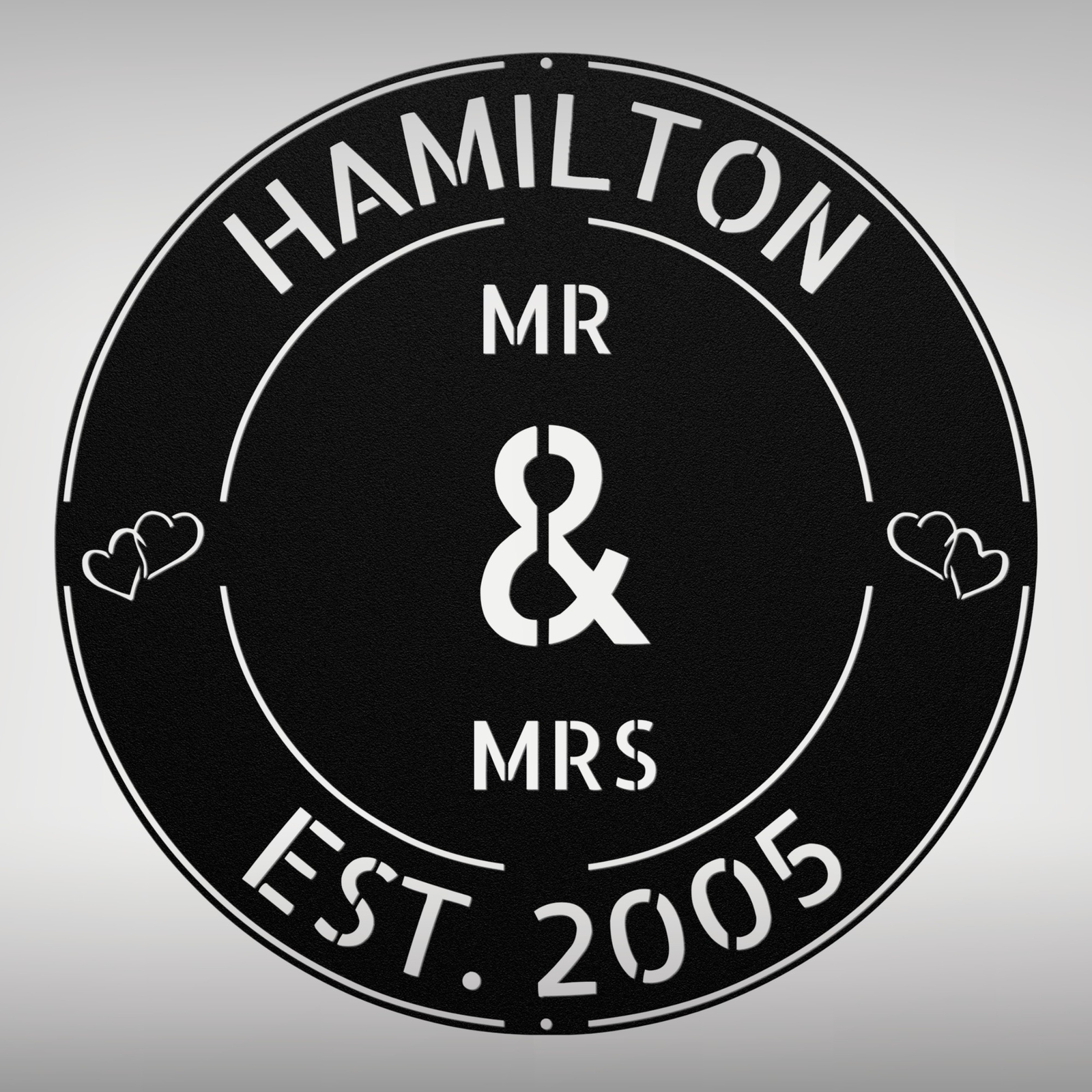 Personalized Mr and Mrs Metal Sign Custom Wedding Decor Perfect Gift for Couples