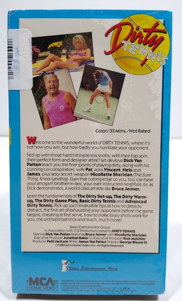 フレッシュリーダーティー　VHS DIRTY TENNIS VHS NEW DICK VAN PATTEN NICOLETTE SHERIDAN BRUCE