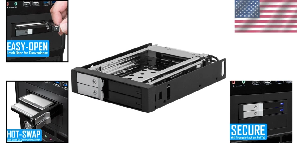 Compact 2.5” Hard Drive Enclosure with Tray-less Hot Swap & Easy Installation - Image 2 of 4